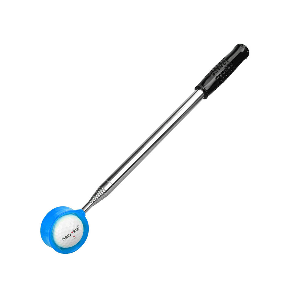 Golf Ball Retriever 10 Section Telescopic Stainless Steel Hexagonal Blue