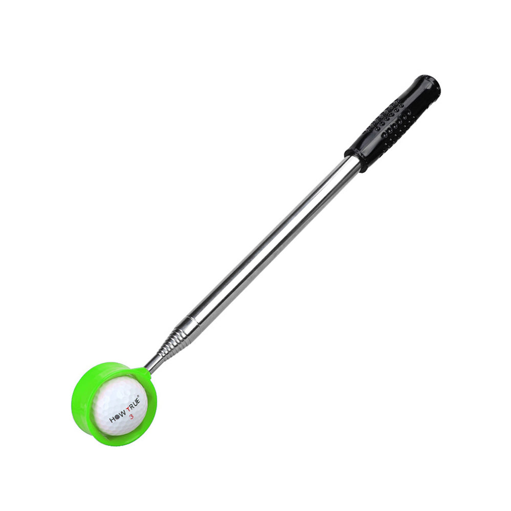 Golf Ball Retriever 10 Section Telescopic Stainless Steel Hexagonal Green