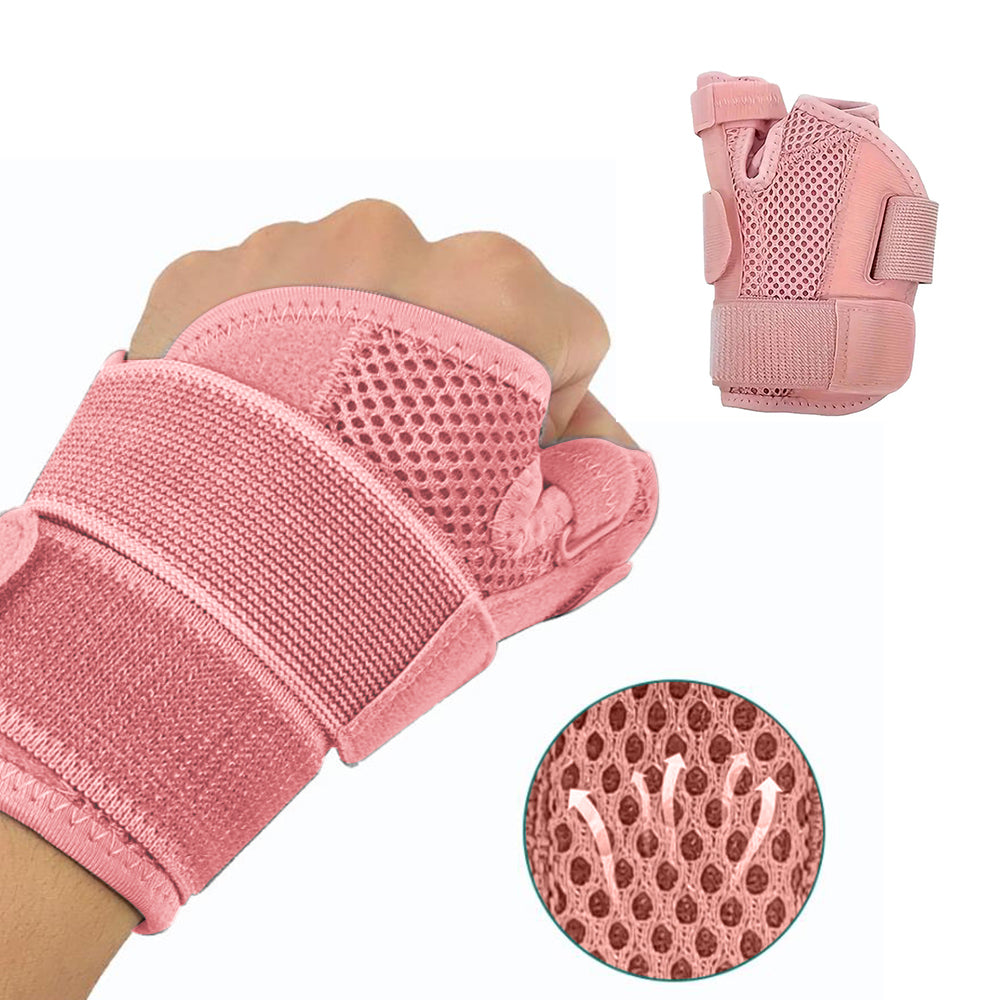 1Pcs Thumb Support Compression Band with Wrist Support Pink