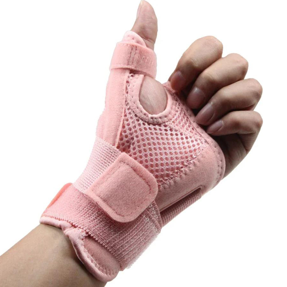 1Pcs Thumb Support Compression Band with Wrist Support Pink