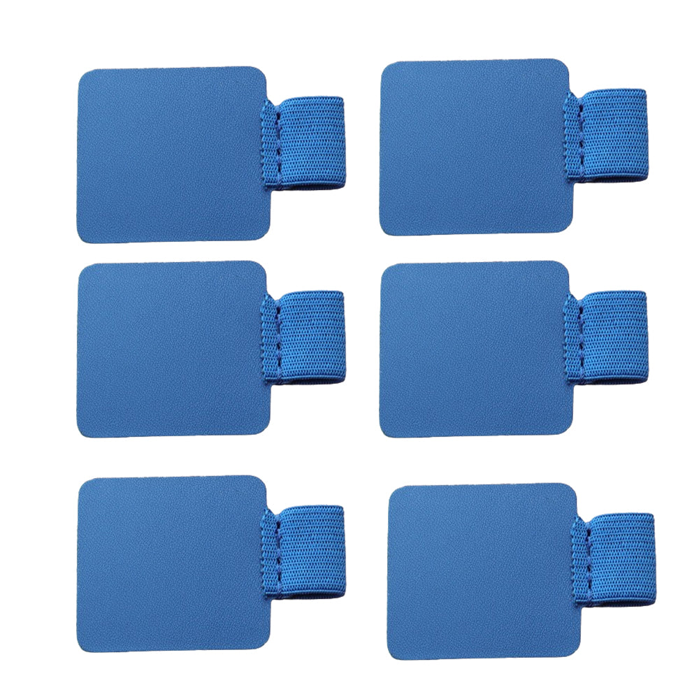 6Pcs Self-Adhesive Pen Clip Elastic Loop for Notebooks Blue