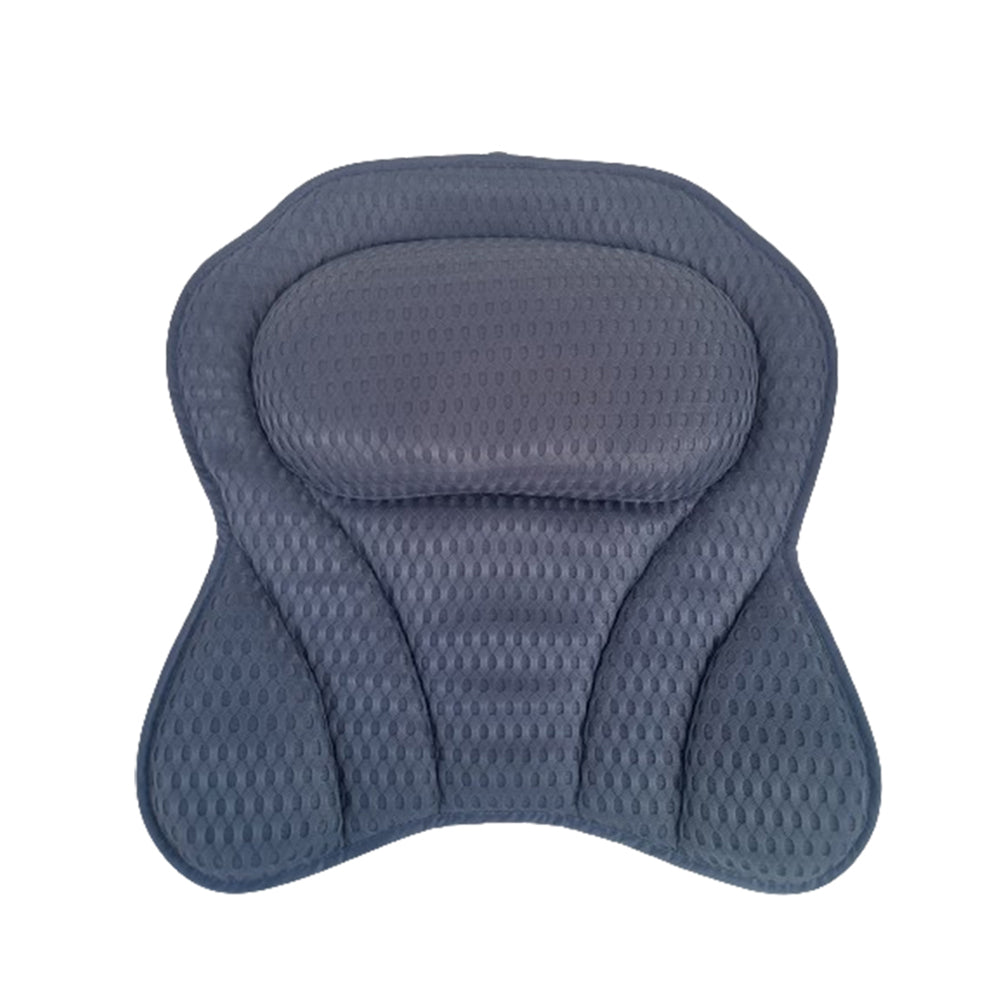 4D Mesh Bath Pillows for Tub Neck and Back Support Grey