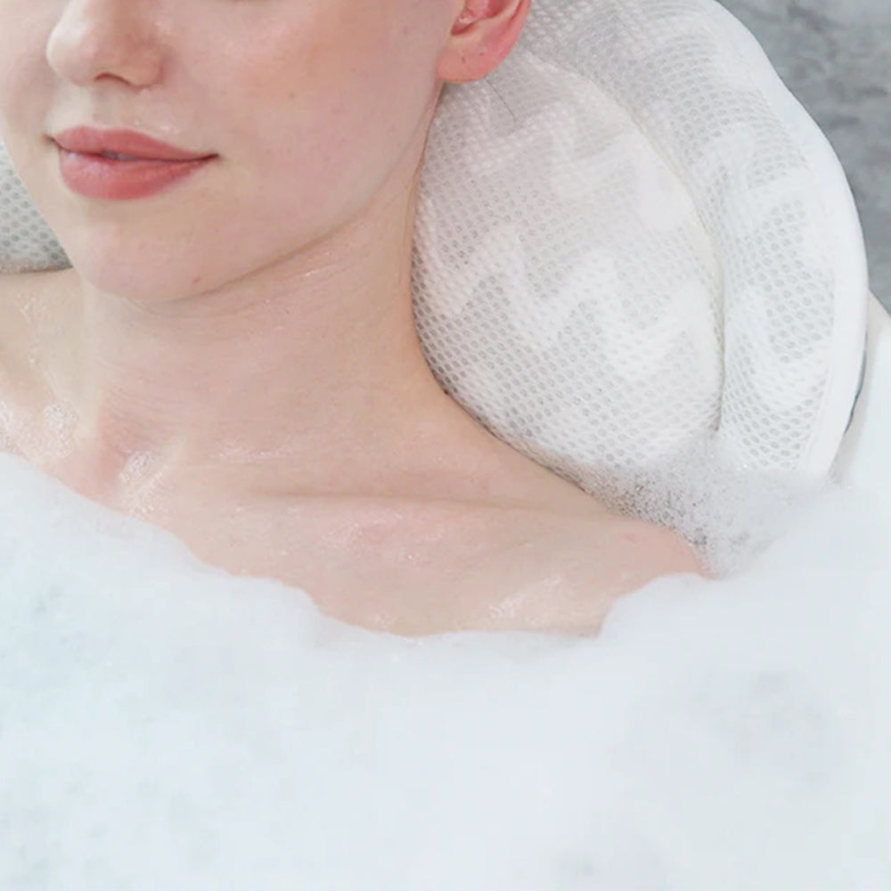 4D Mesh Bath Pillows for Tub Neck and Back Support Wave Pattern
