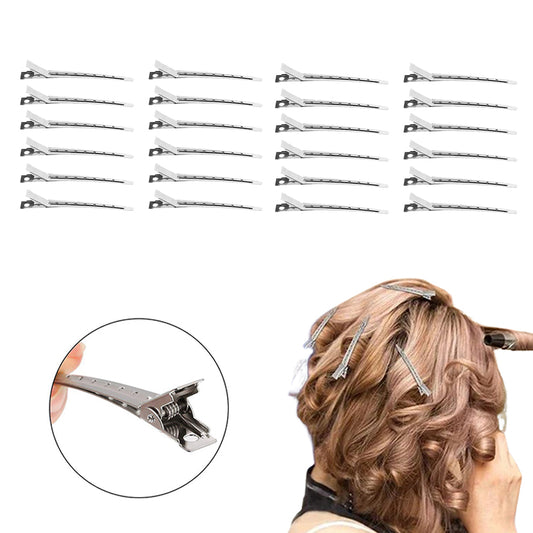 24Pcs Duck Billed Hair Clips Metal Hair Clips for Styling Sectioning