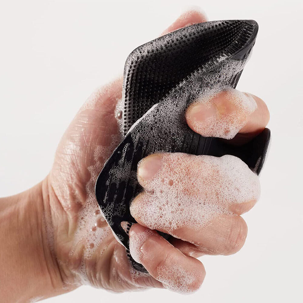 Silicone Body Scrubber Soft Exfoliating Shower Body Brush Black