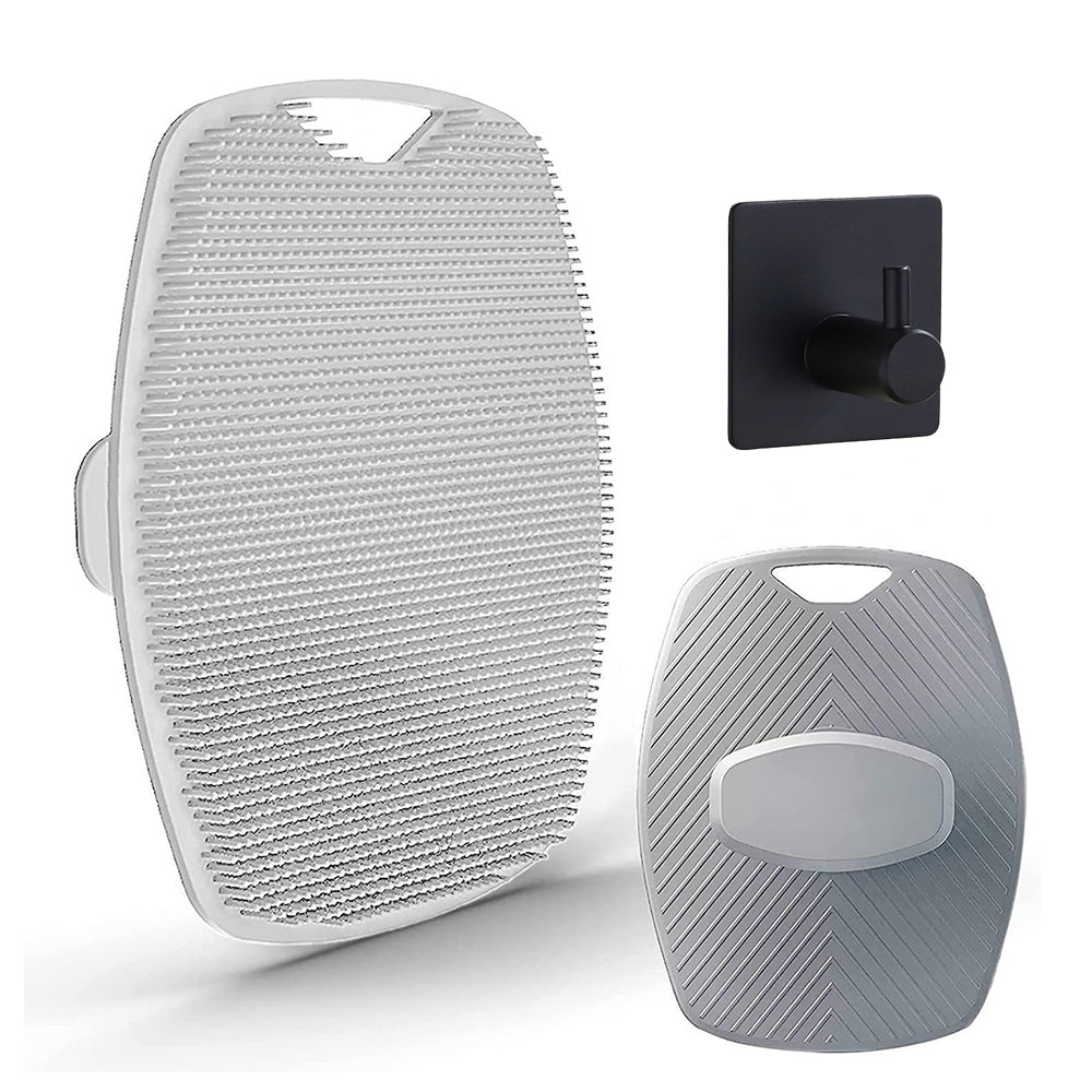 Silicone Body Scrubber Soft Exfoliating Shower Body Brush Grey