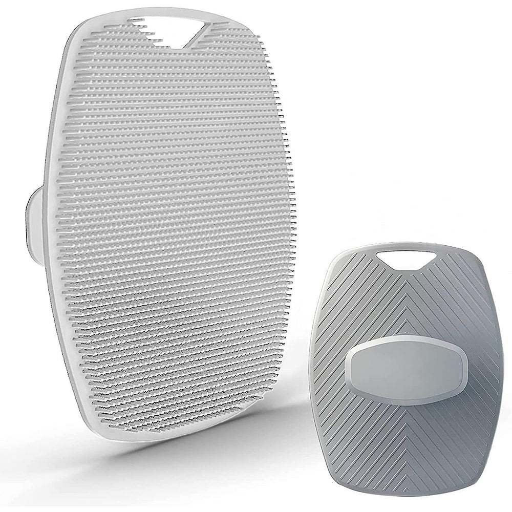 Silicone Body Scrubber Soft Exfoliating Shower Body Brush Grey