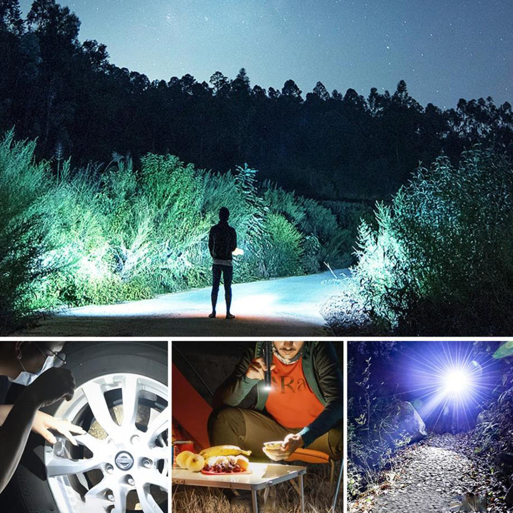 LED Pen Flashlight Clip Mini Light Pocket Portable Purple Light