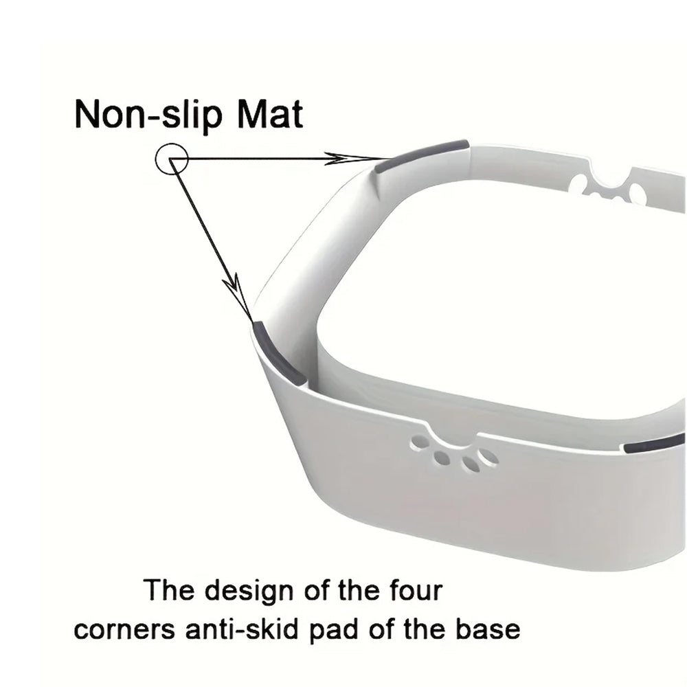 1.5L Pet Dog Cat Water Bowl No-Spill Slow Feeder Blue