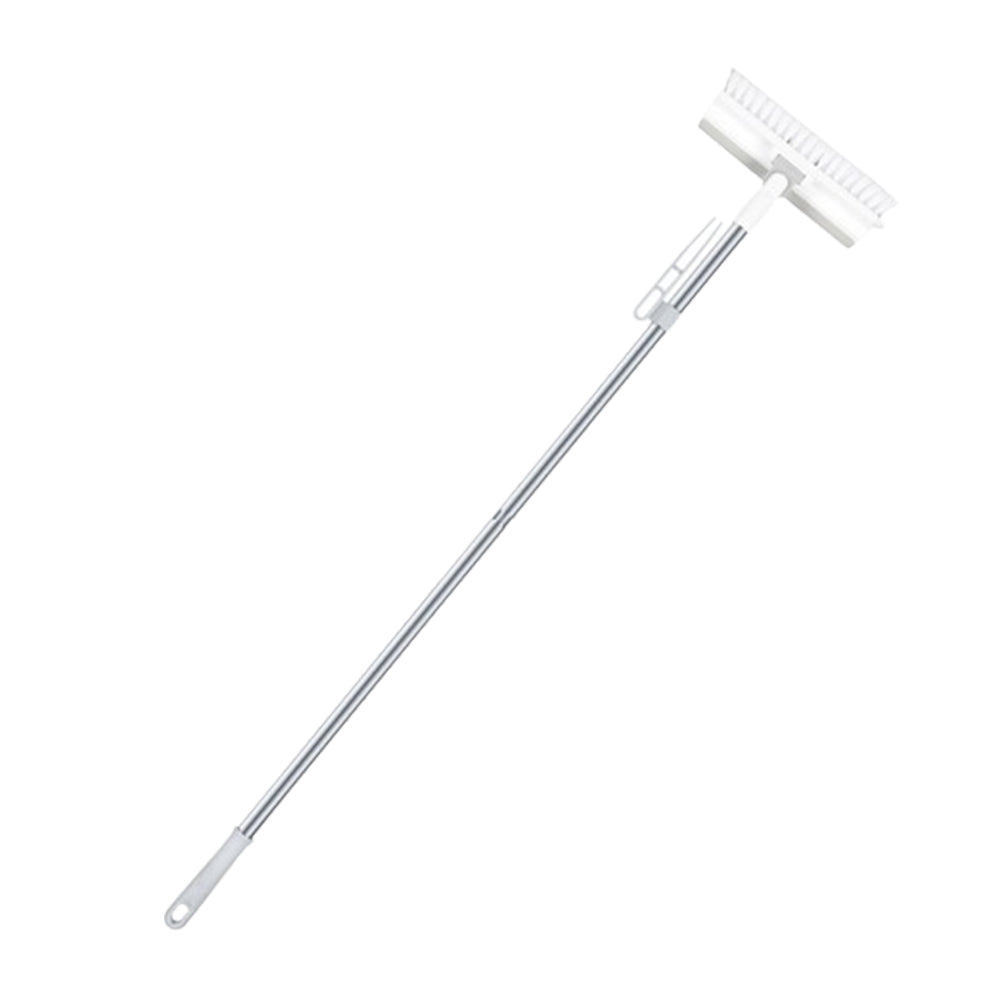 3-in-1 Scrape Cleaning Brush Floor Scrub Brush with Long Handle White