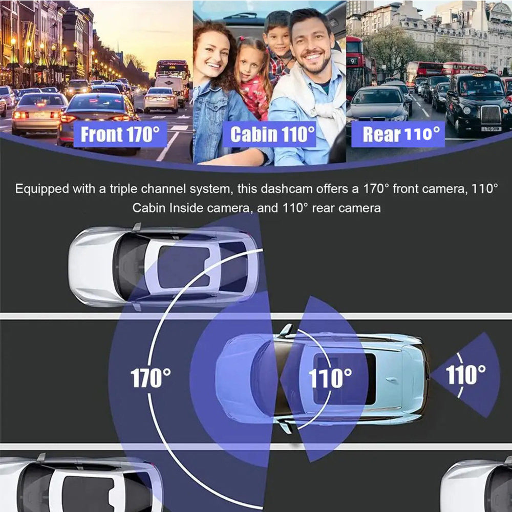 Dash Cam for Car with WiFi HD 1080P Night Vision Gravity Sensor Dash