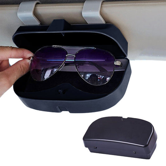 Car Sunglasses Case Box Visor Card Ticket Organizer Black