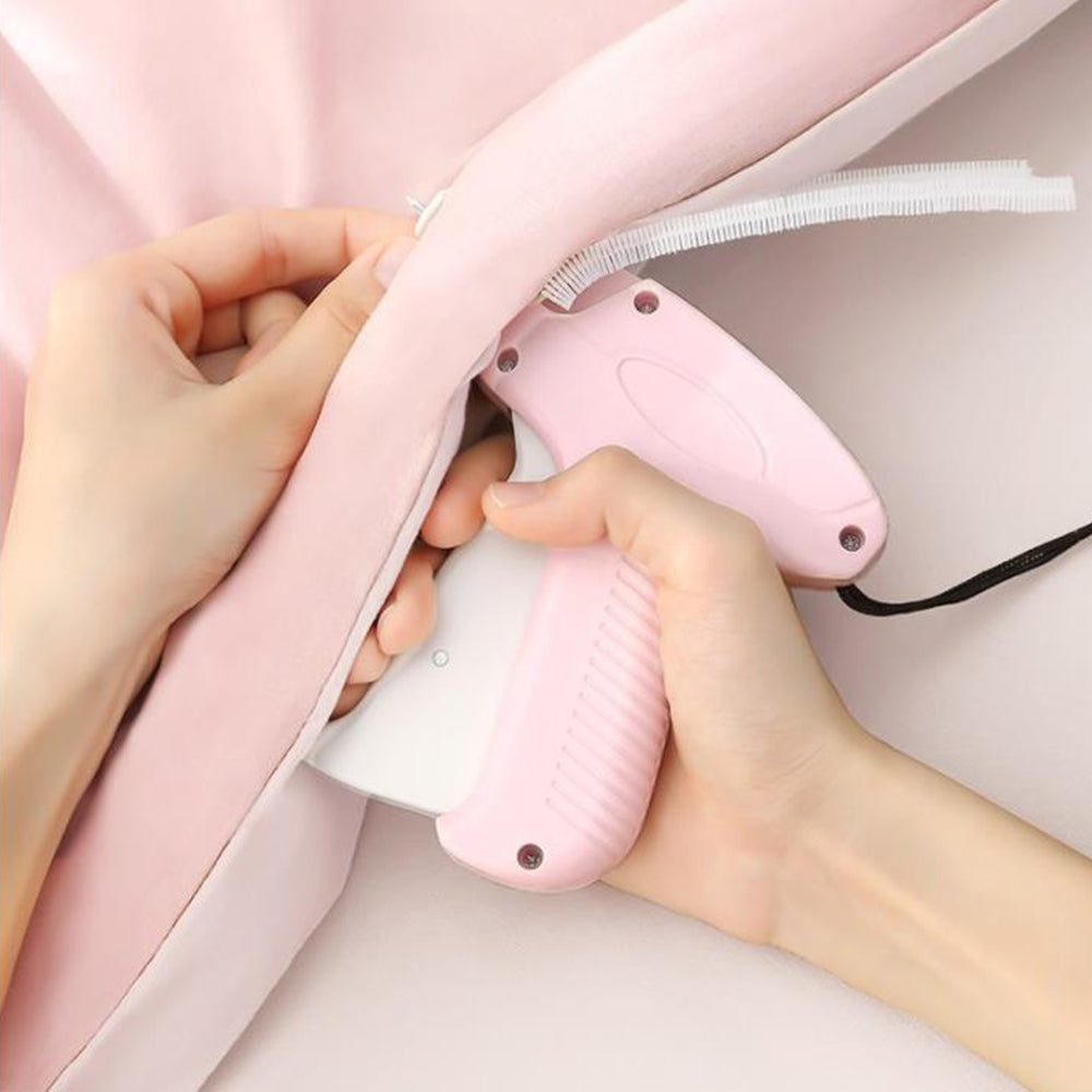 Quick Clothing Fixer Kit Stitch Gun Clothes Sewing Gun Quilt Tacking Sewing Machine with Bed Sheet Fasteners