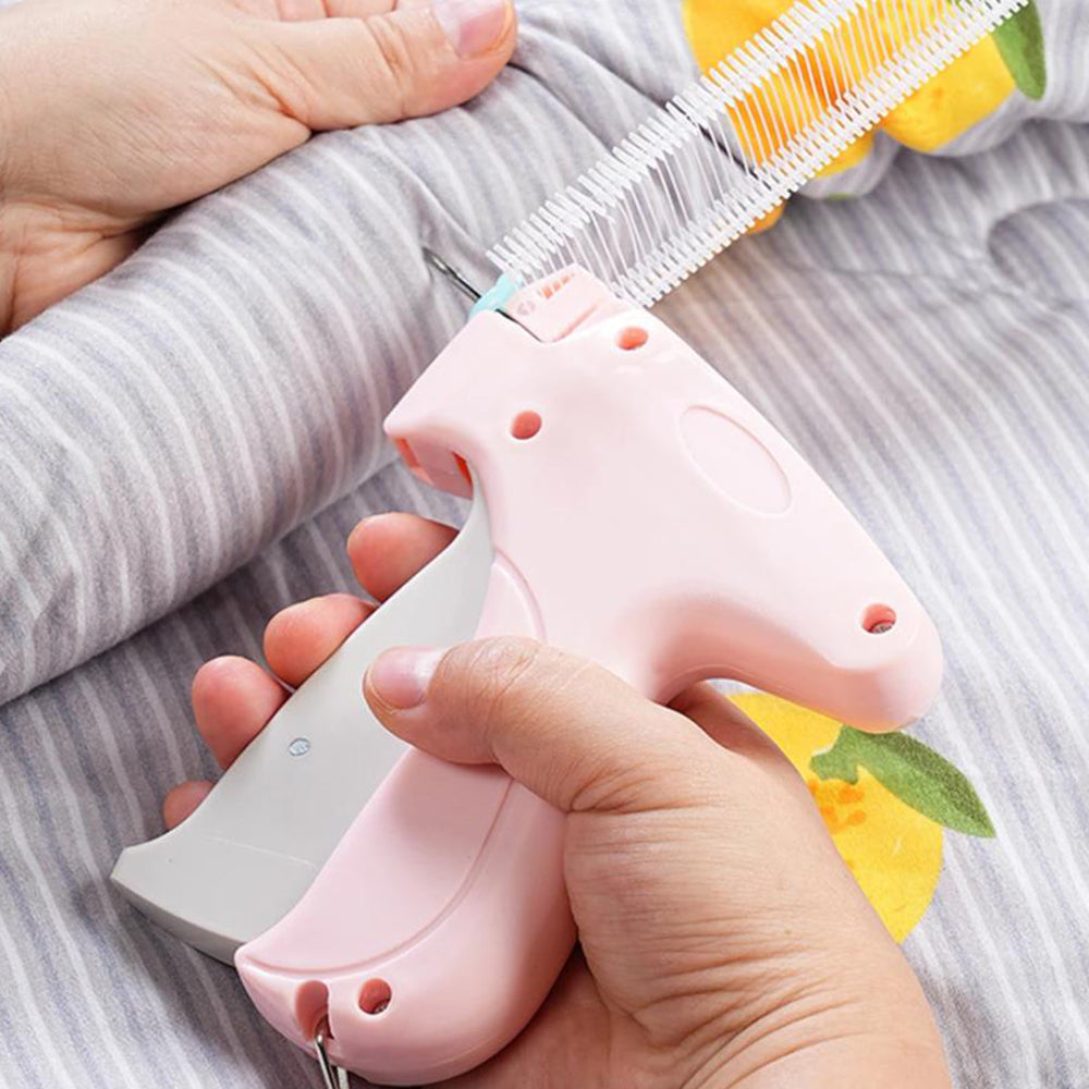 Quick Clothing Fixer Kit Stitch Gun Clothes Sewing Gun Quilt Tacking Sewing Machine with Bed Sheet Fasteners