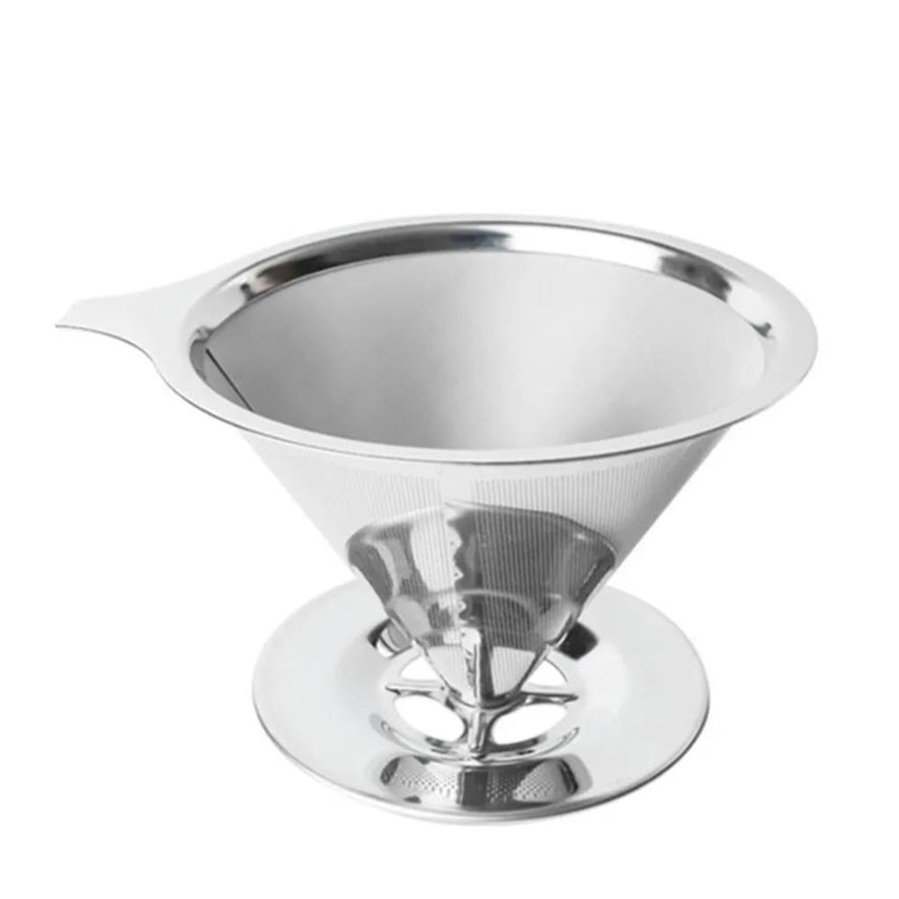 Reusable Coffee Tea Cup Drip Filter Mesh Holder Stainless Steel Funnel