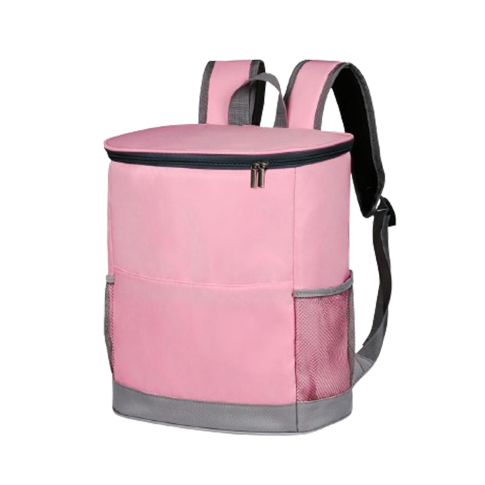 Insulate Cooler Backpack Lunch Bag for Outdoor Hiking Pink