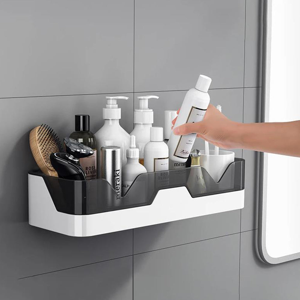 Wall Mount Bathroom Shower Caddy No Drilling Double Layer Shower Shelf