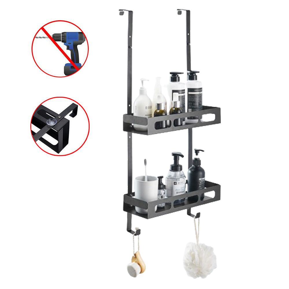 2-Tier Bathroom Shower Caddy Hanging Shelf Bath Storage Holder Rack ST2