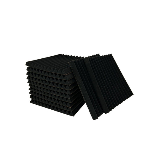 12Pcs Studio Acoustic Foam Sound Absorbtion Proofing Panel Soundproof Black