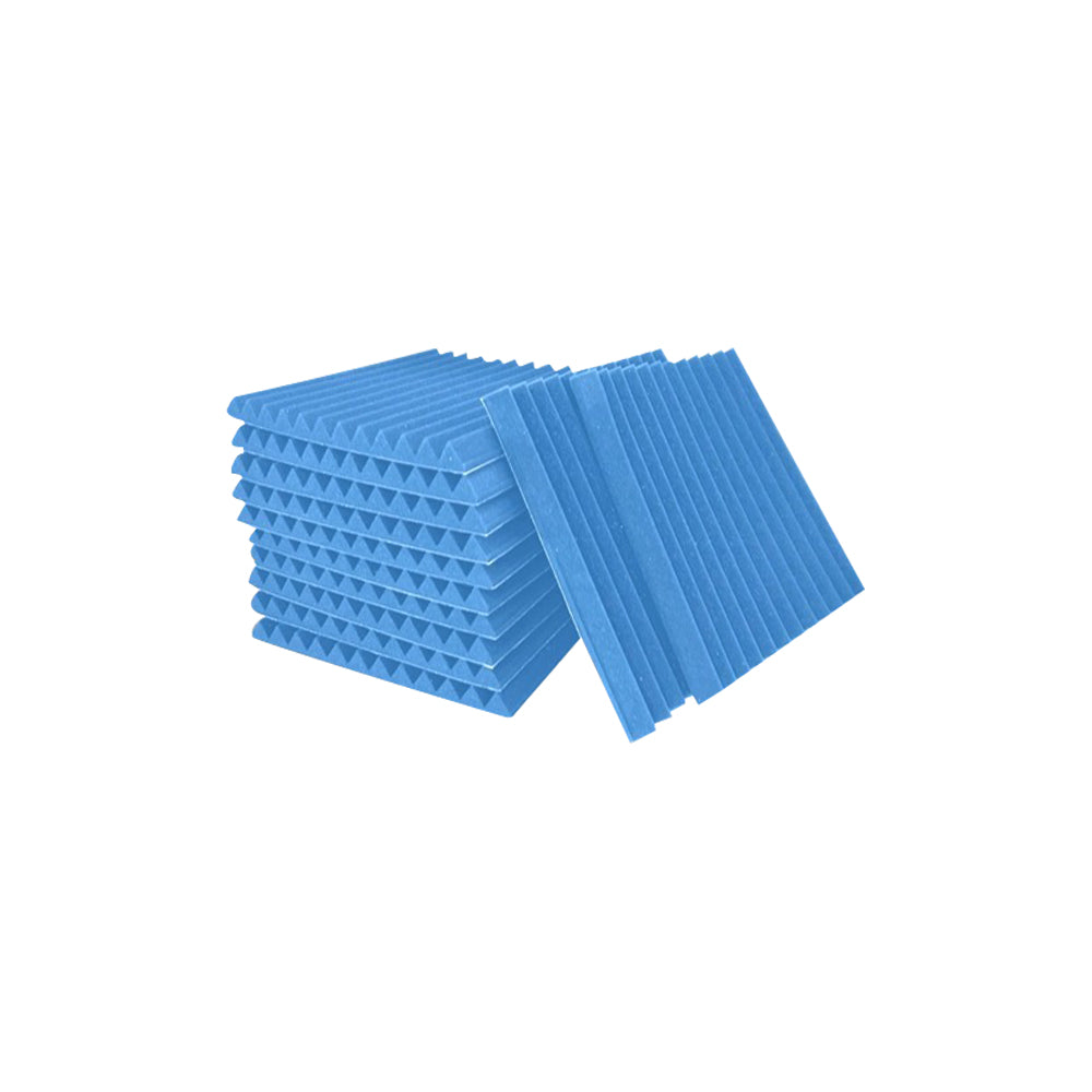12Pcs Studio Acoustic Foam Sound Absorbtion Proofing Panel Soundproof Blue