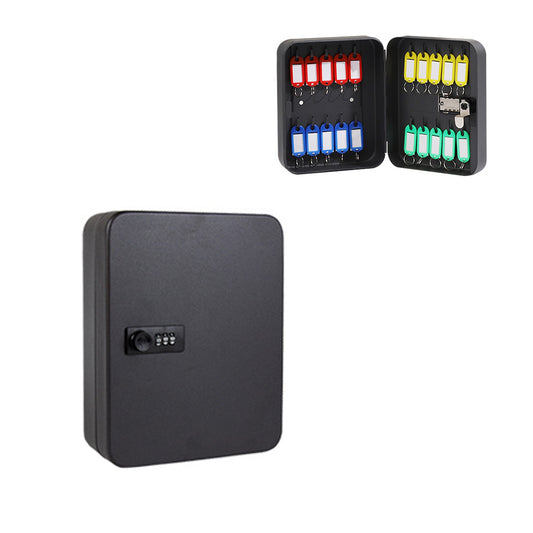 20 Keys Safe Lock Cabinet Storage Box Combination Organizer Wall Mount Black
