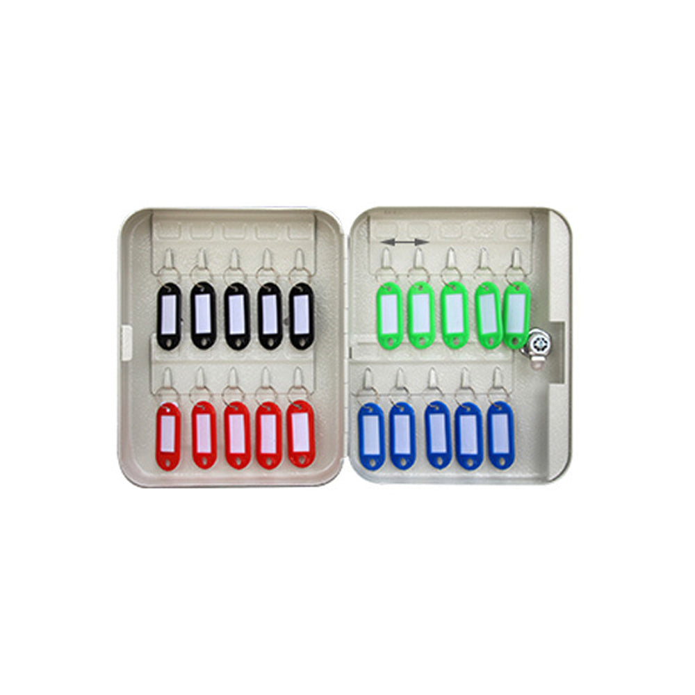 20 Keys Safe Lock Cabinet Storage Box Combination Organizer Wall Mount White