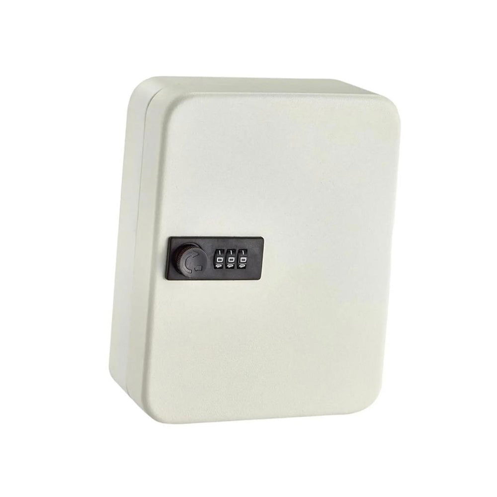 20 Keys Safe Lock Cabinet Storage Box Combination Organizer Wall Mount White