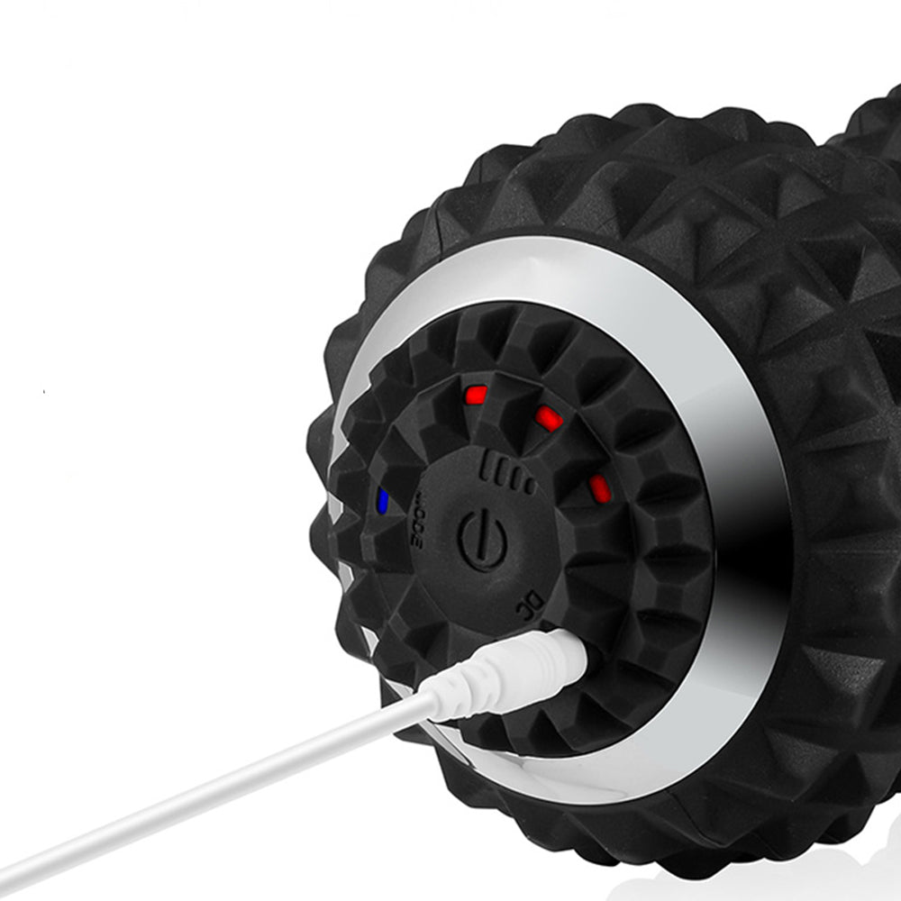 Vibrating Roller Massager Electric Massage Ball Muscle Pain Relief Black
