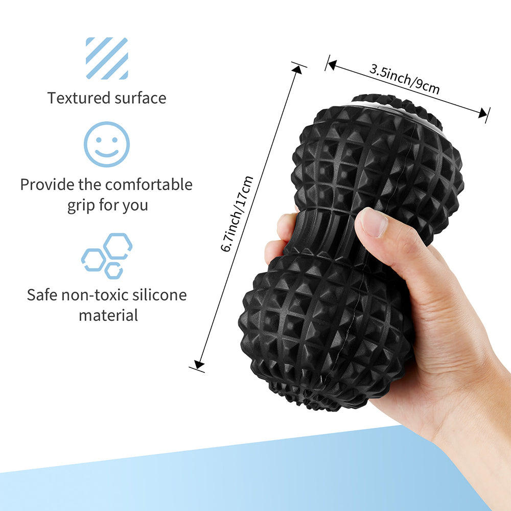 Vibrating Roller Massager Electric Massage Ball Muscle Pain Relief Black