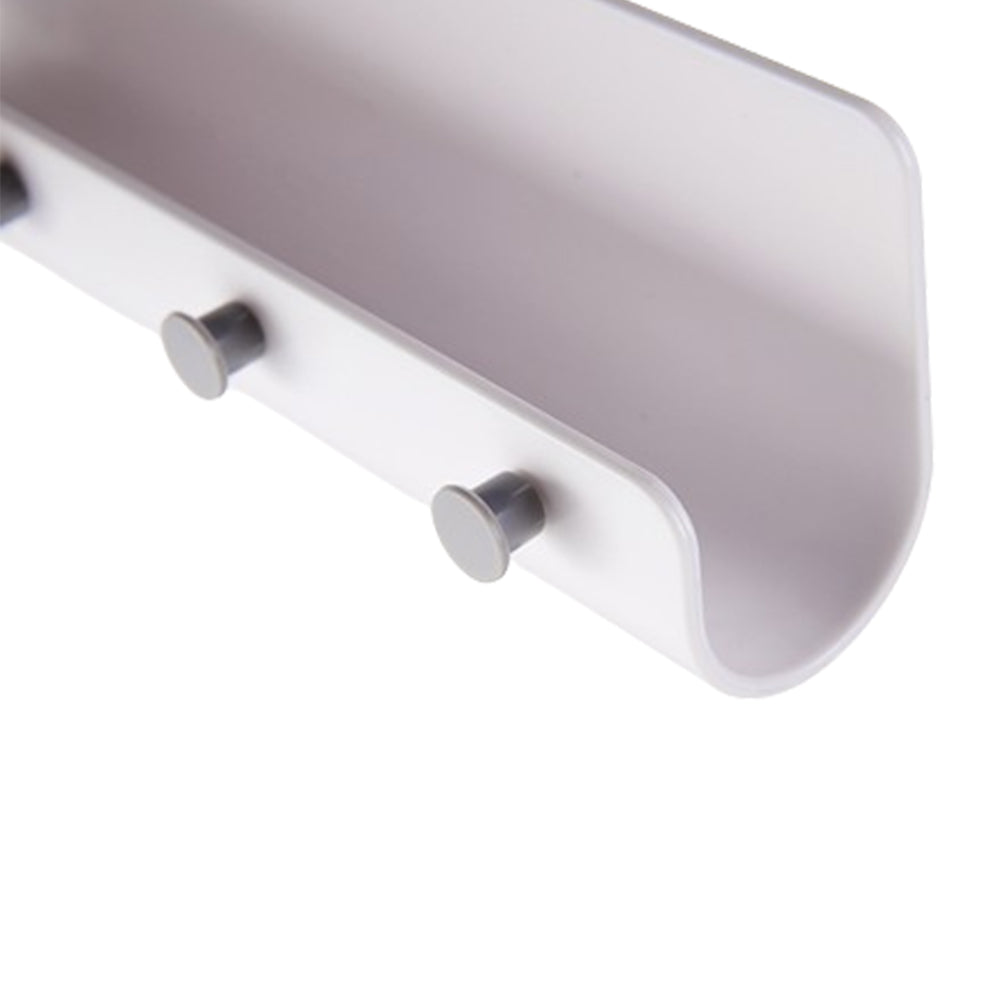 Key Holder Wall Mounted Hanger Hooks Key Storage Rack White