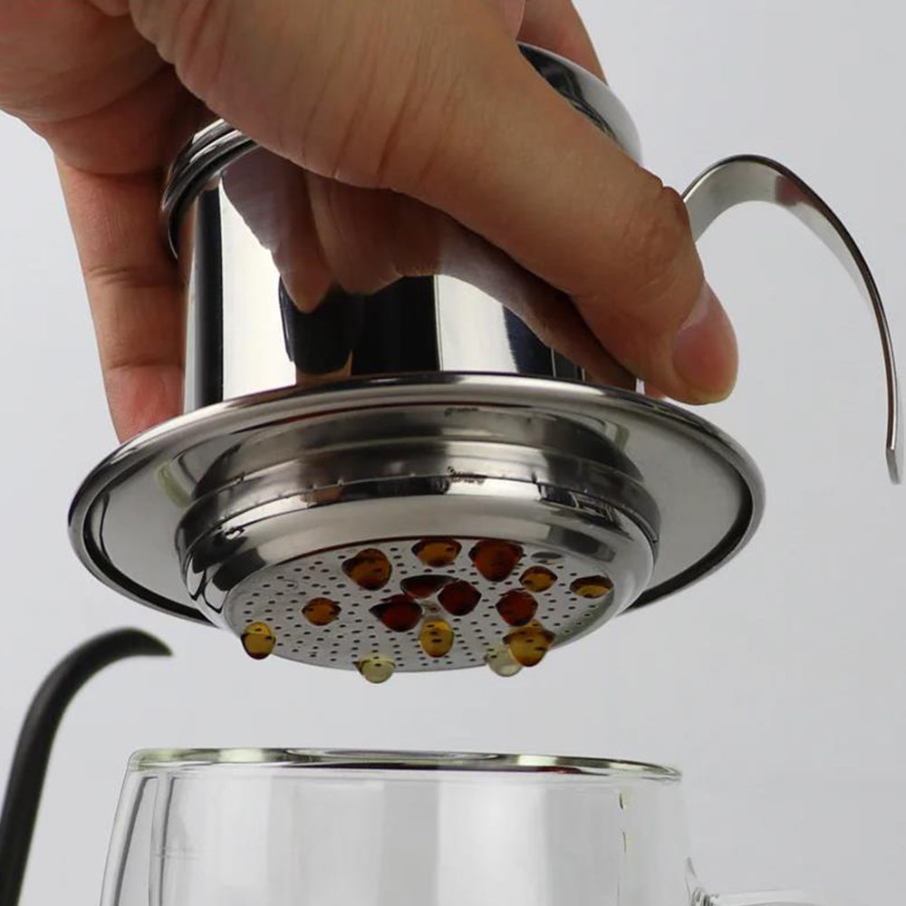 304 Stainless Steel Vietnamese Drip Coffee Pot Infuser for Home Filter Maker