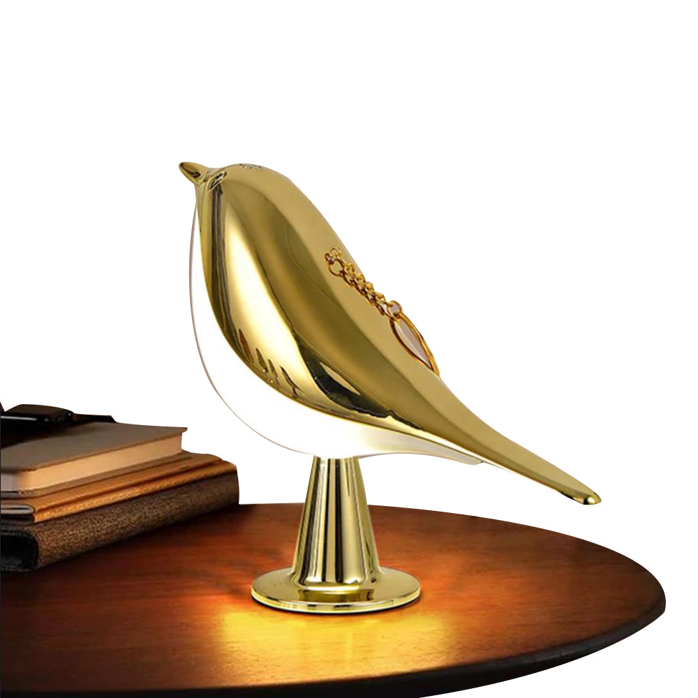 Magpie Bird LED Desk Lamp Bedside Touch Reading Night Light Champagne