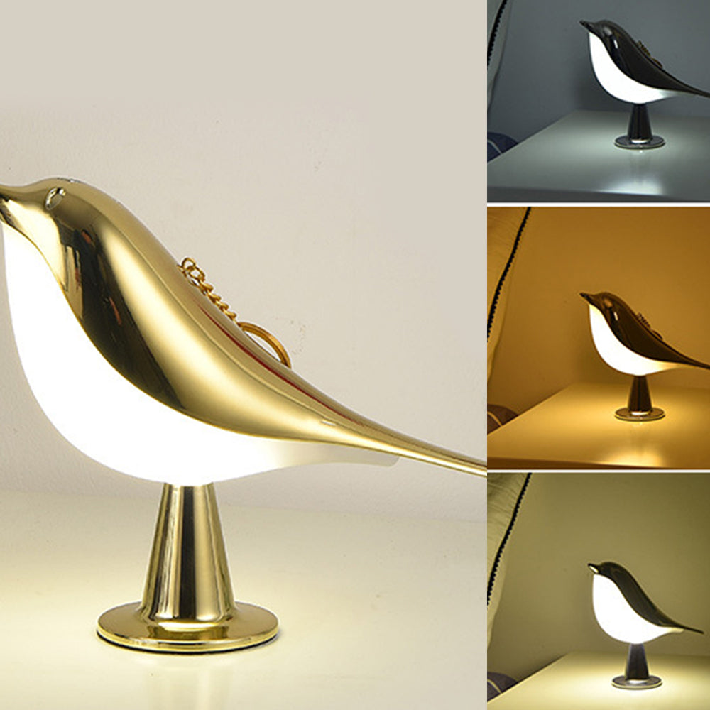 Magpie Bird LED Desk Lamp Bedside Touch Reading Night Light Champagne