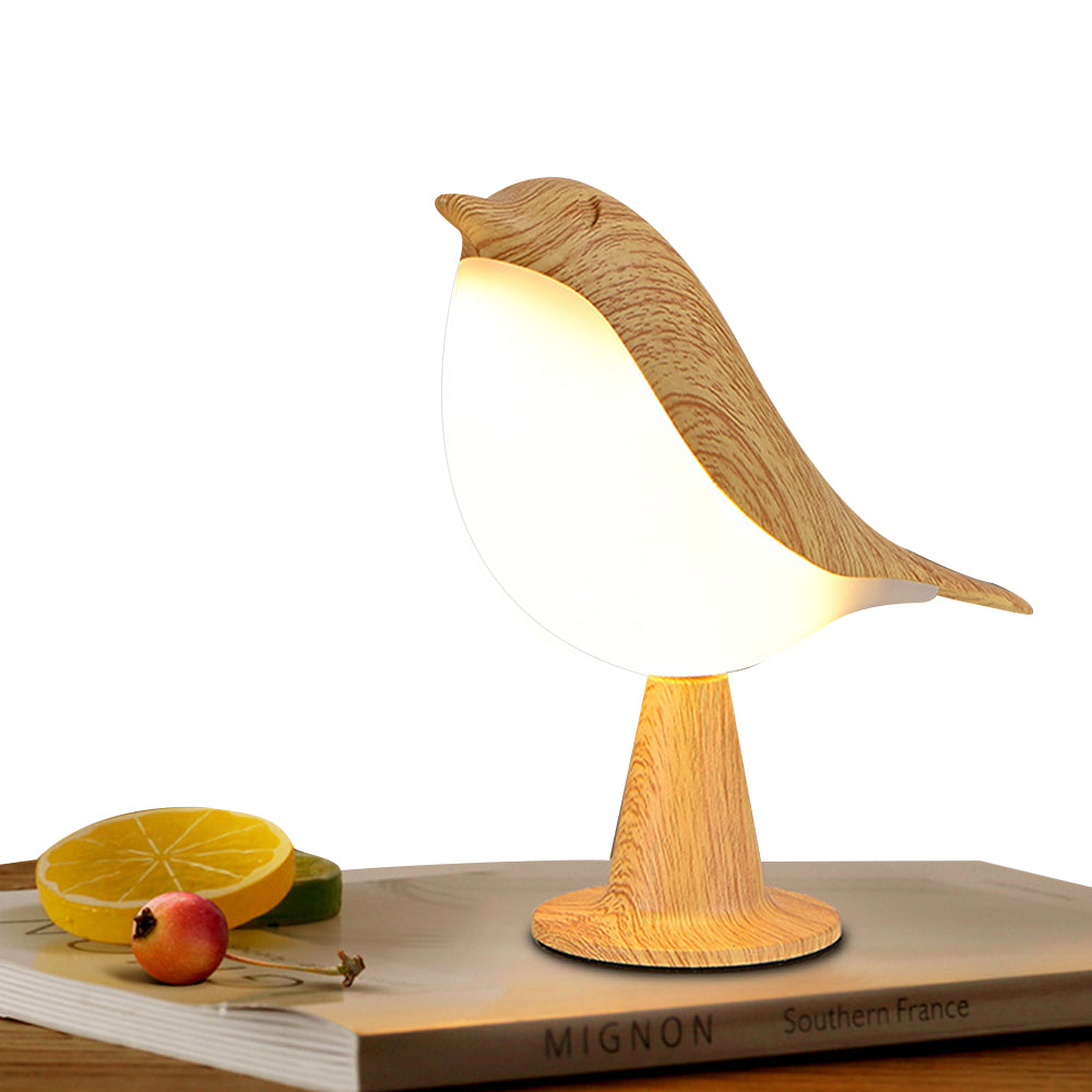 Magpie Bird LED Desk Lamp Bedside Touch Reading Night Light Wood