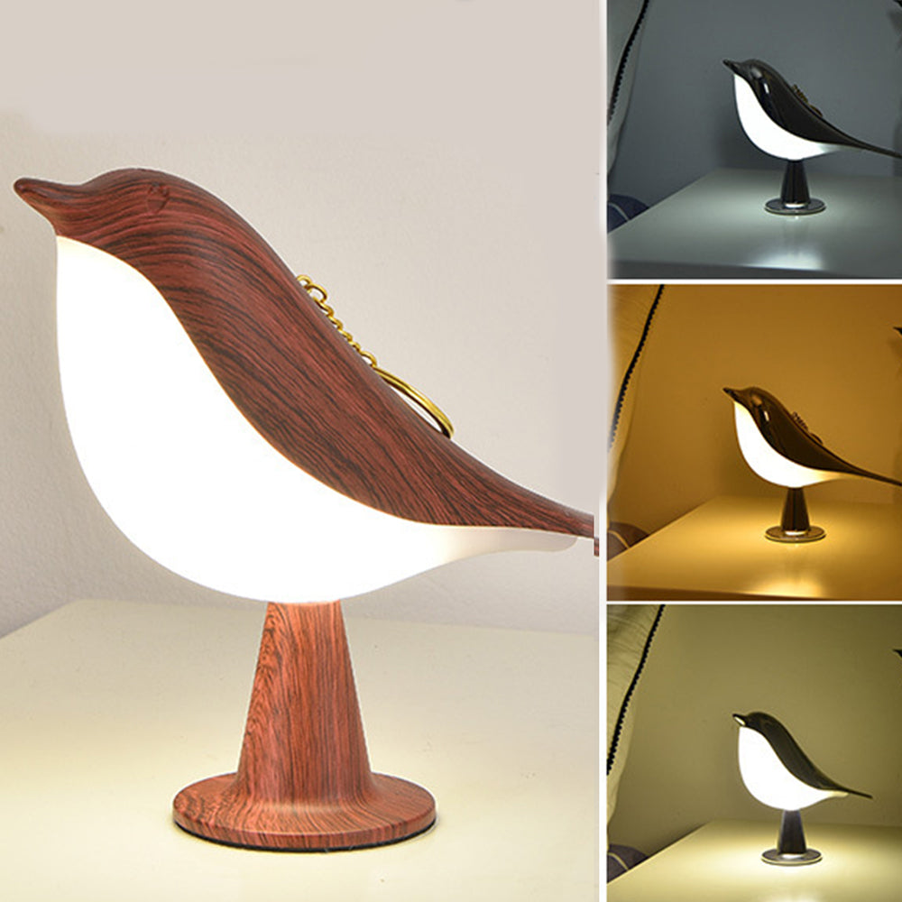 Magpie Bird LED Desk Lamp Bedside Touch Reading Night Light Red