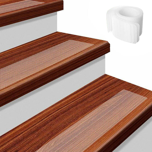 15Pcs 61 x 10cm Anti Slip Stair Treads Clear Tape Adhesive Stair Mat