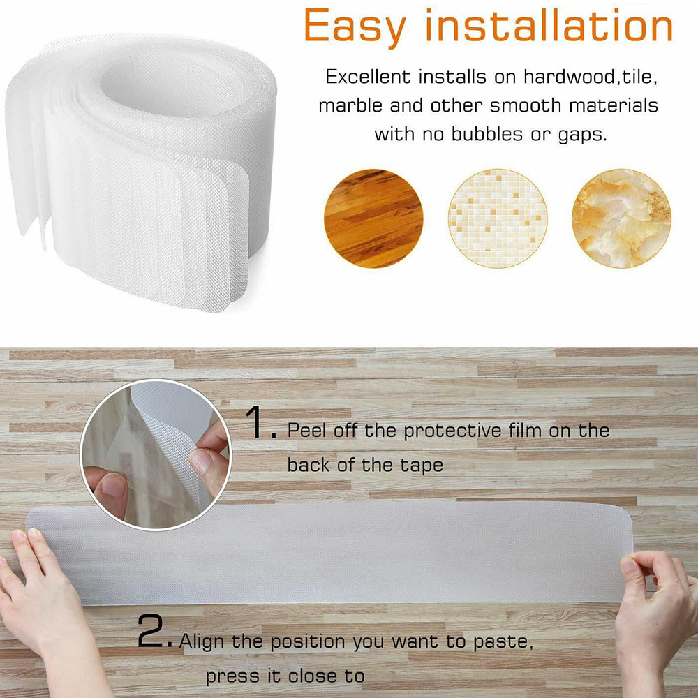 15Pcs 81 x 10cm Anti Slip Stair Treads Clear Tape Adhesive Stair Mat