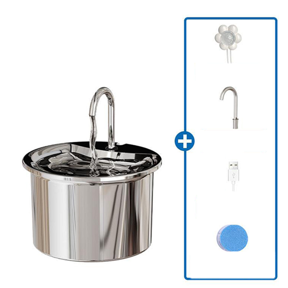 Stainless Steel Automatic Electric Pet Water Dispenser Cat Dog Water Fountain
