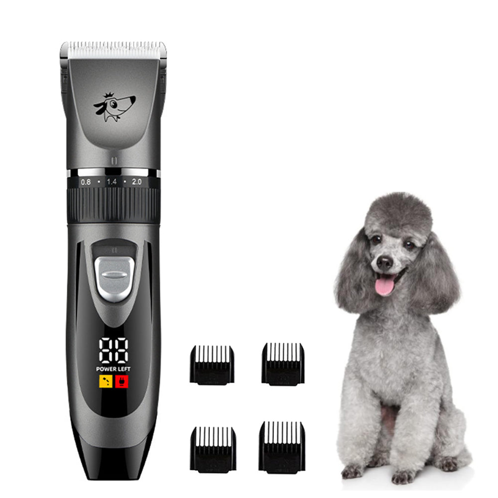 Pet Electric Clipper Grooming Trimmer Shaver Cordless Kit with 4 Combs
