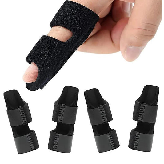 4Pcs Finger Brace Splint Trigger Finger Mallet Finger Jammed Support Black