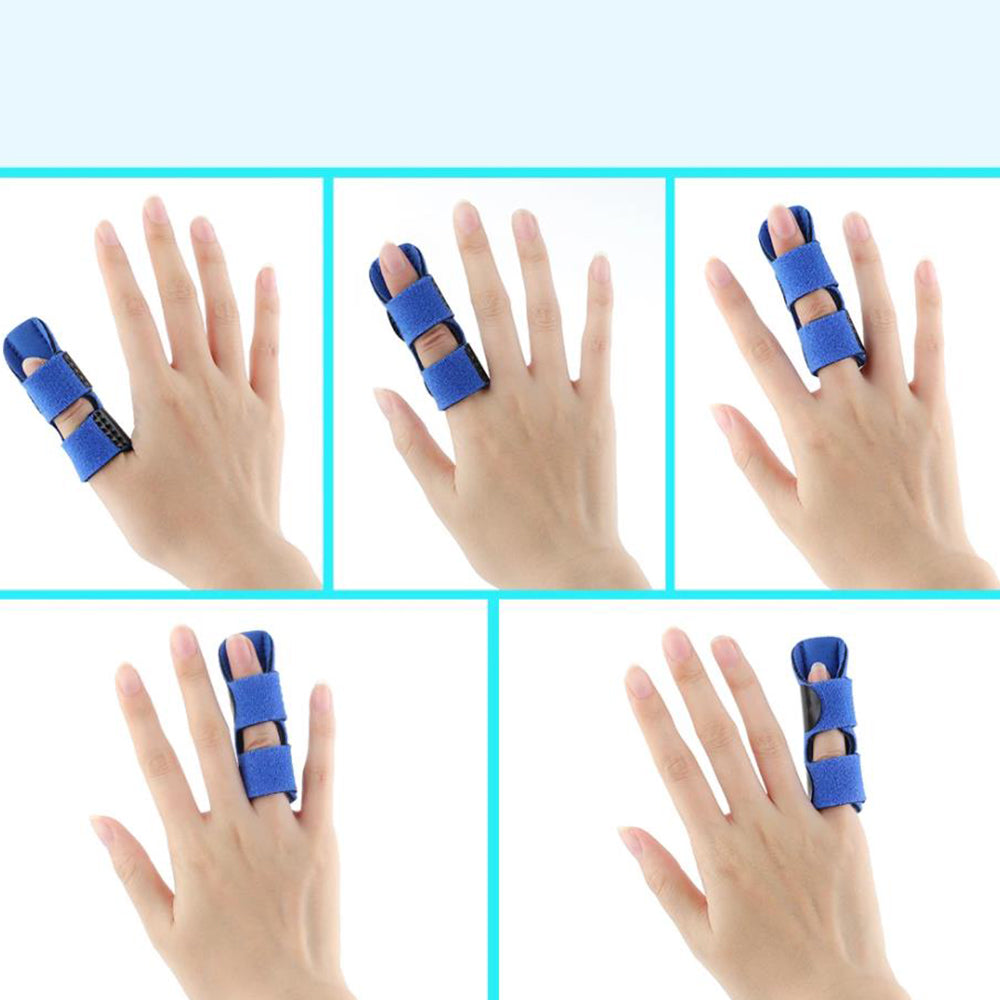 4Pcs Finger Brace Splint Trigger Finger Mallet Finger Jammed Support Blue