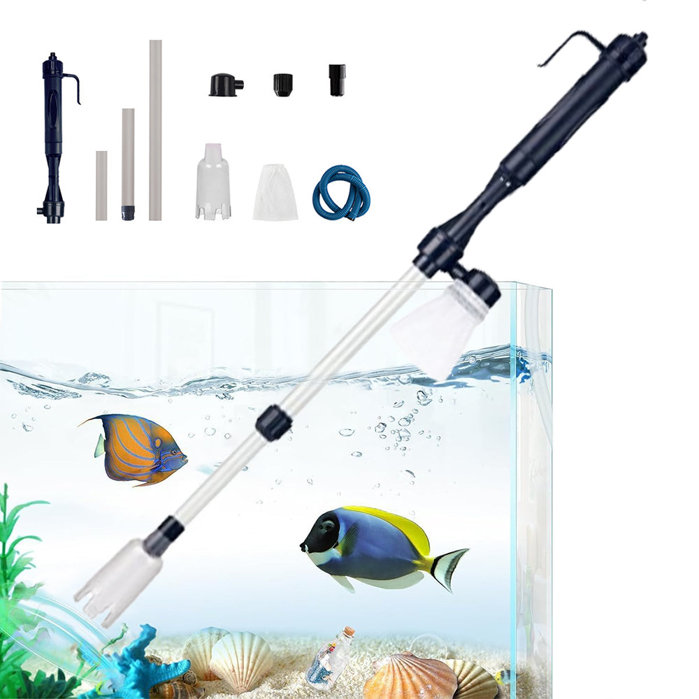 Electric Siphon Vacuum Cleaner Aquarium Fish Tank Clean Pump Water Change Gravel