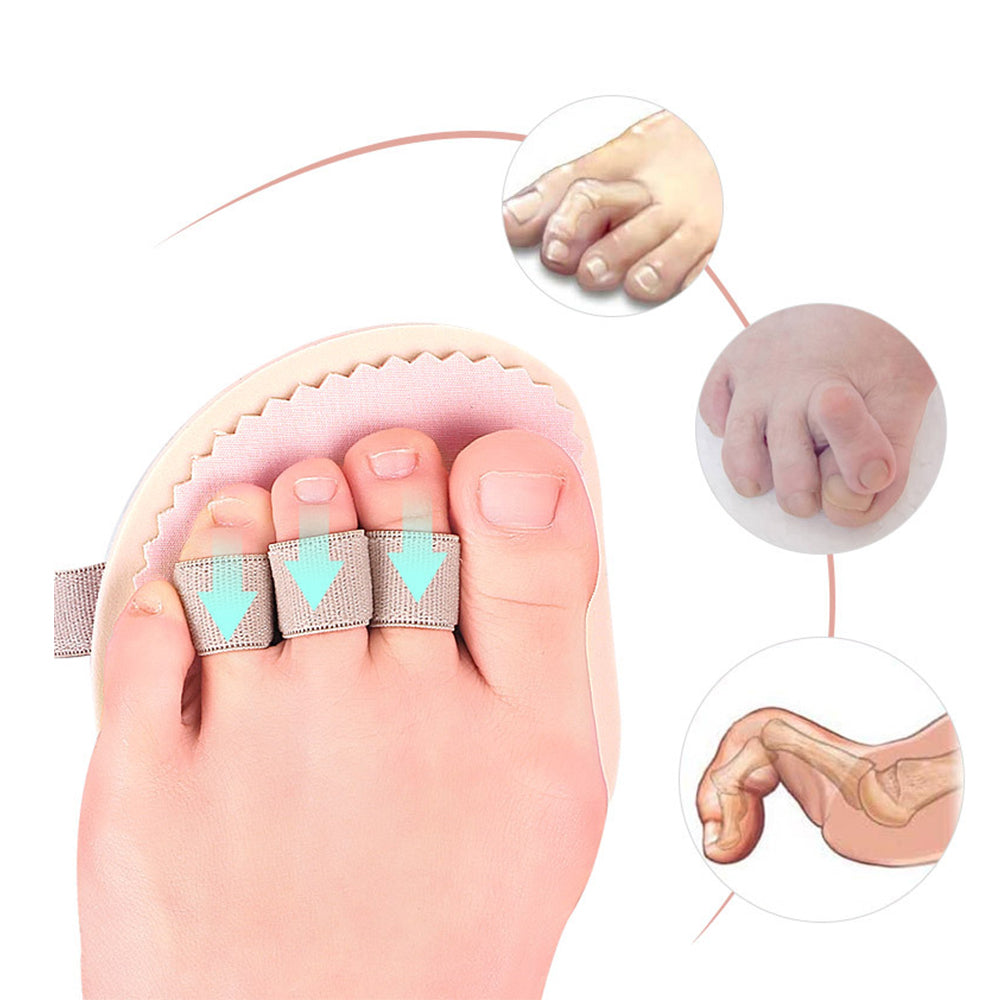 3Pcs Adjustable Toe Straightener Pad Splint Hammer Toe Corrector Valgus Hallux