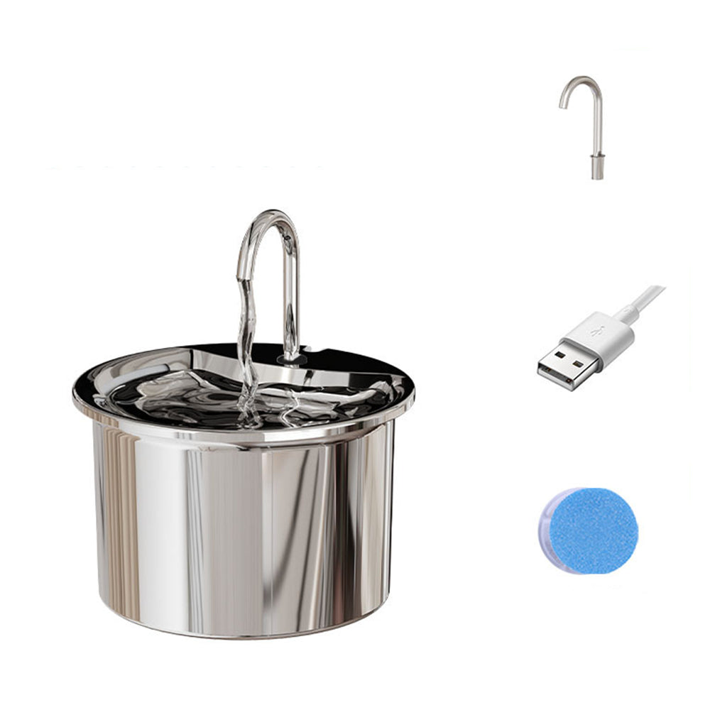 Stainless Steel Electric Pet Water Dispenser Automatic Cat Dog Water Fountain
