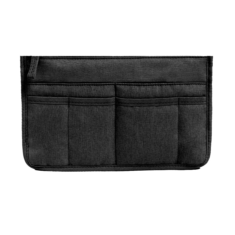 Makeup Cosmetic Bag Travel Organizer Insert Purse Handbag Tote Organizer Black