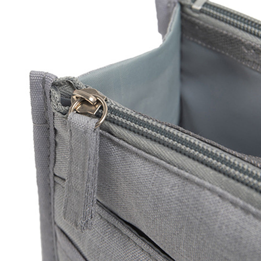 Makeup Cosmetic Bag Travel Organizer Insert Purse Handbag Tote Organizer Grey