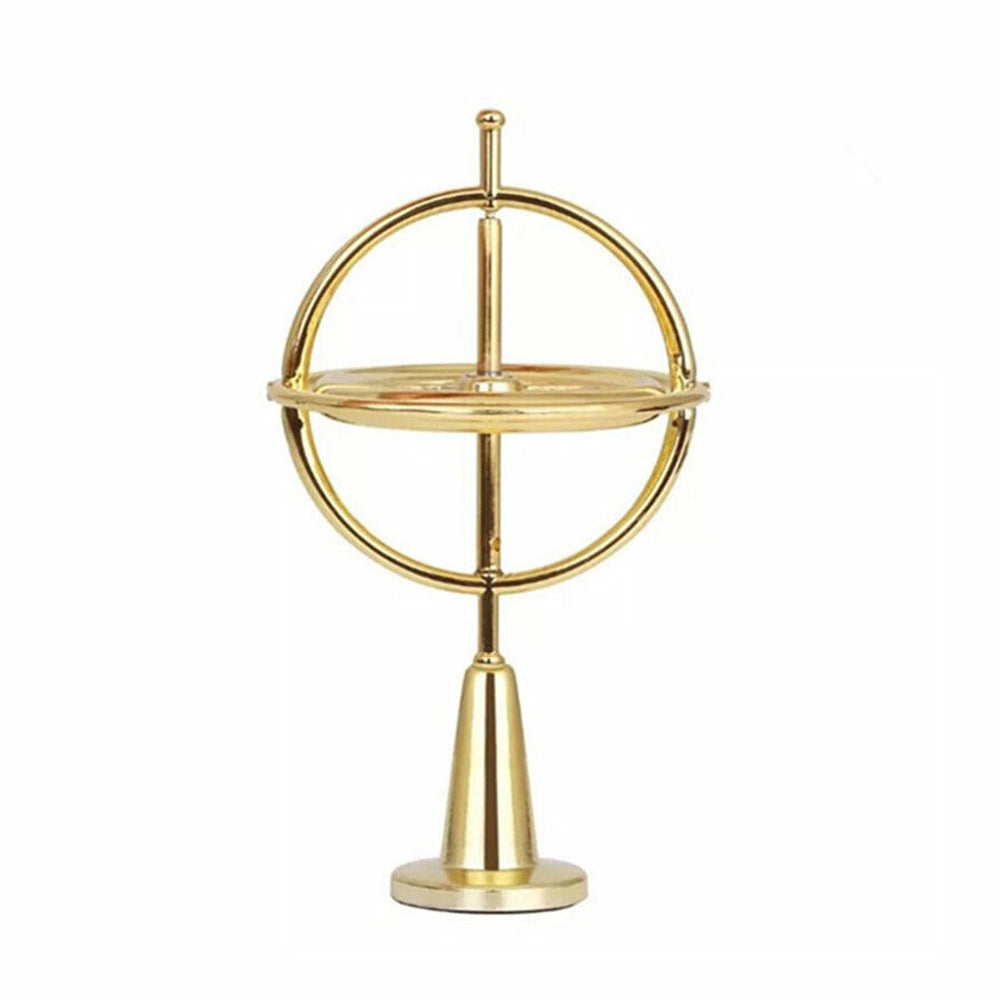 Metal Gyroscope Educational Relief Pressure Relieve Tool Traditional Stress Gold
