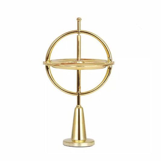 Metal Gyroscope Educational Relief Pressure Relieve Tool Traditional Stress Gold