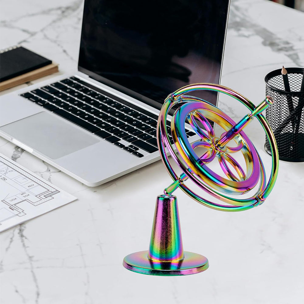 Metal Gyroscope Educational Relief Pressure Tool Traditional Stress Multicolor