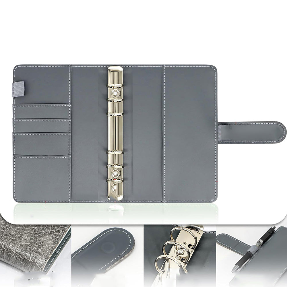 Budget Binder with Money Saving Challenge Cash Envelopes Planner Organizer Grey